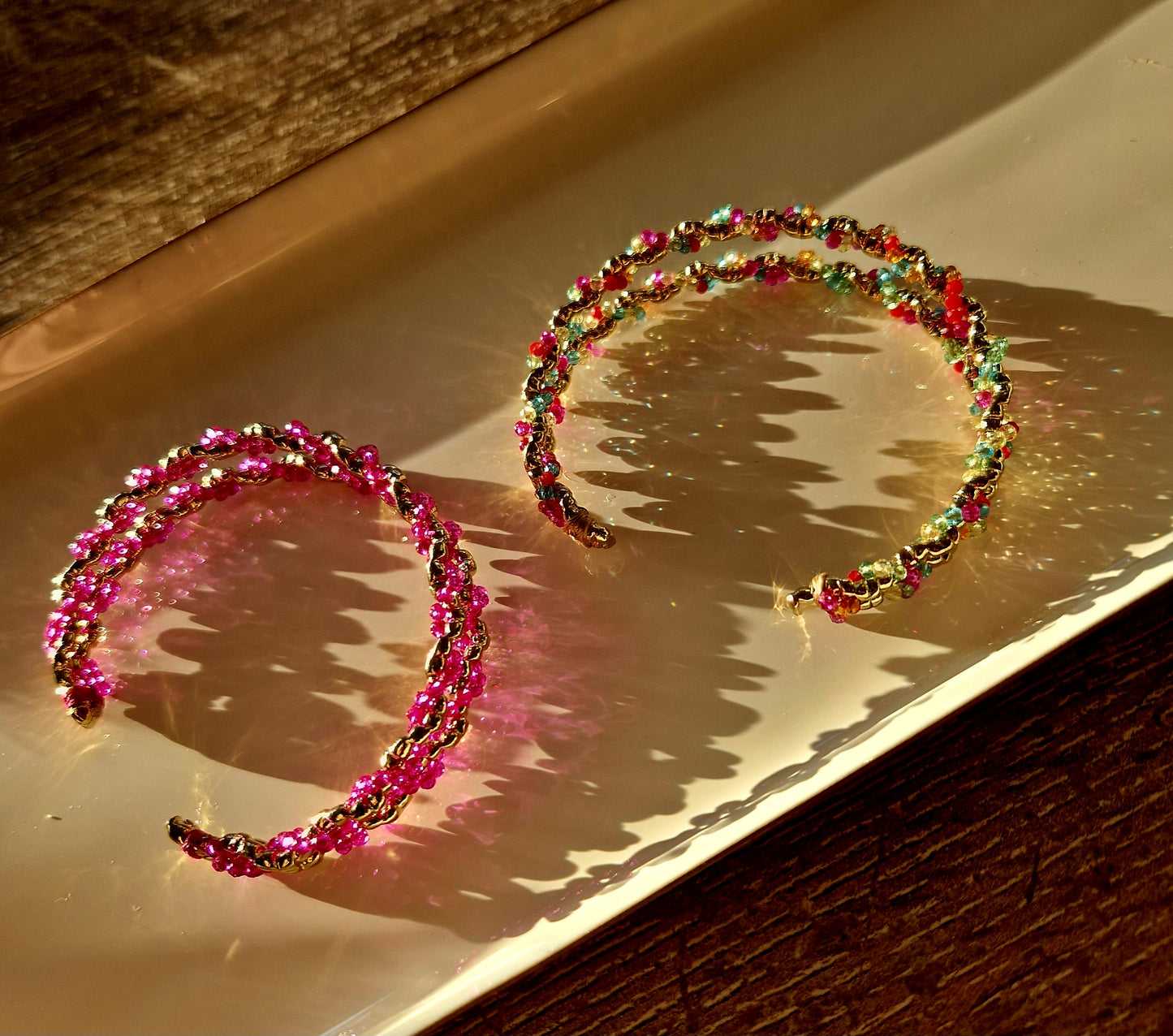 Armband half open met kralen
