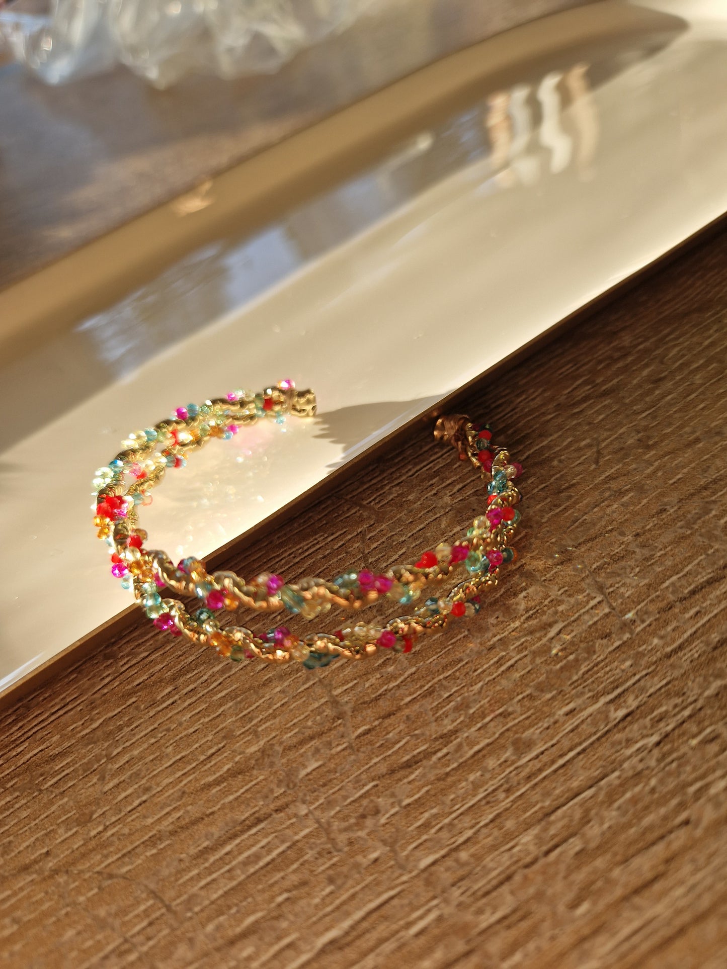 Armband half open met kralen