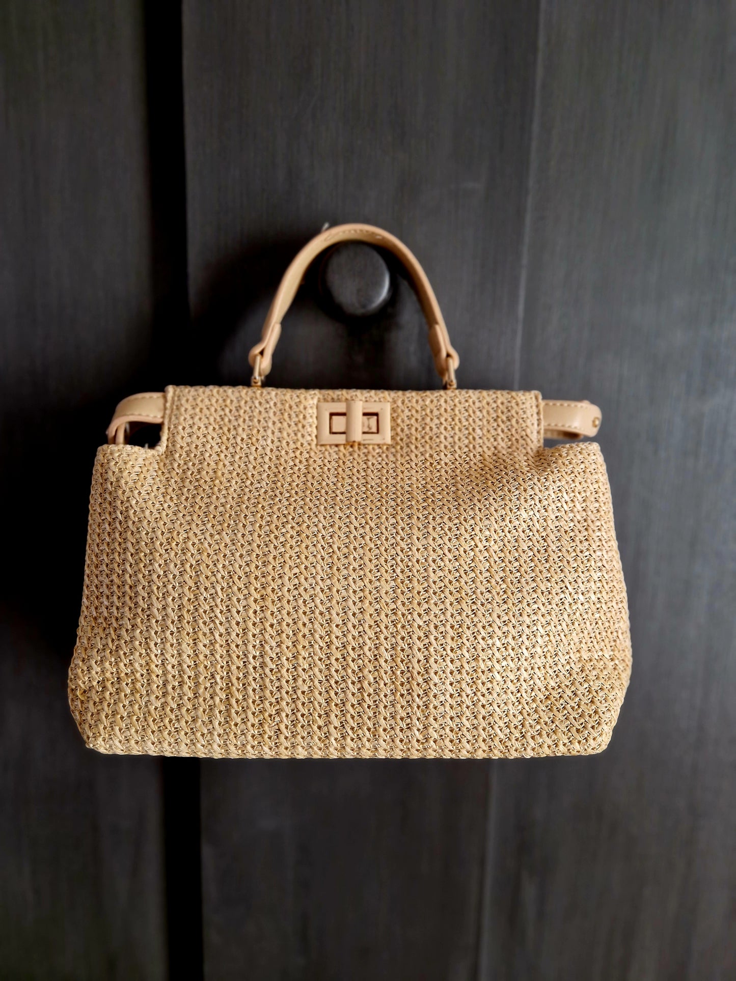 Boho effen handtasje