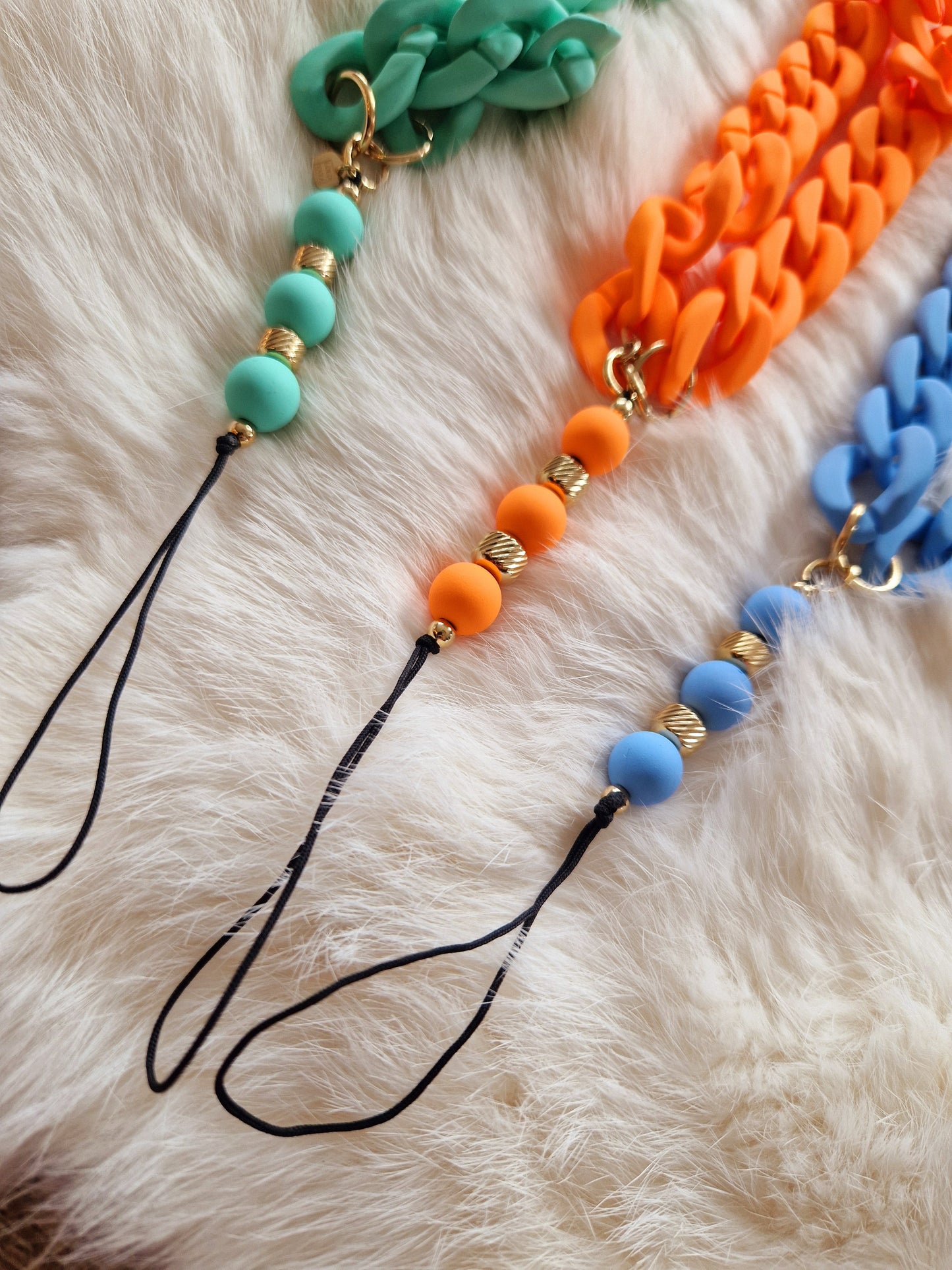 Gsm ketting kort fluo