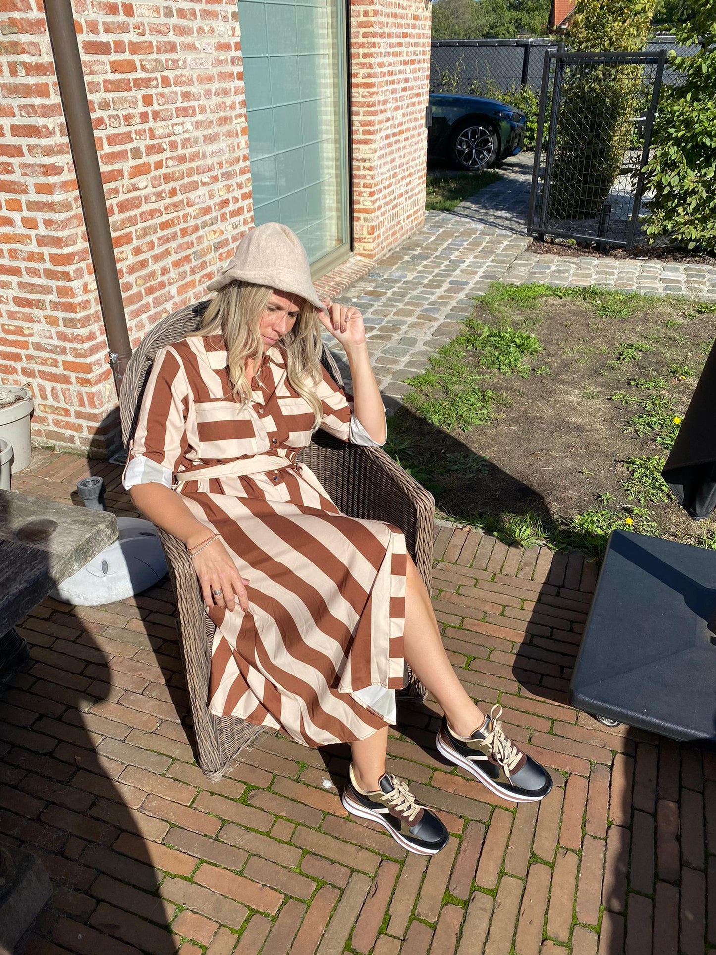 Catho hemdjurk beigebruin