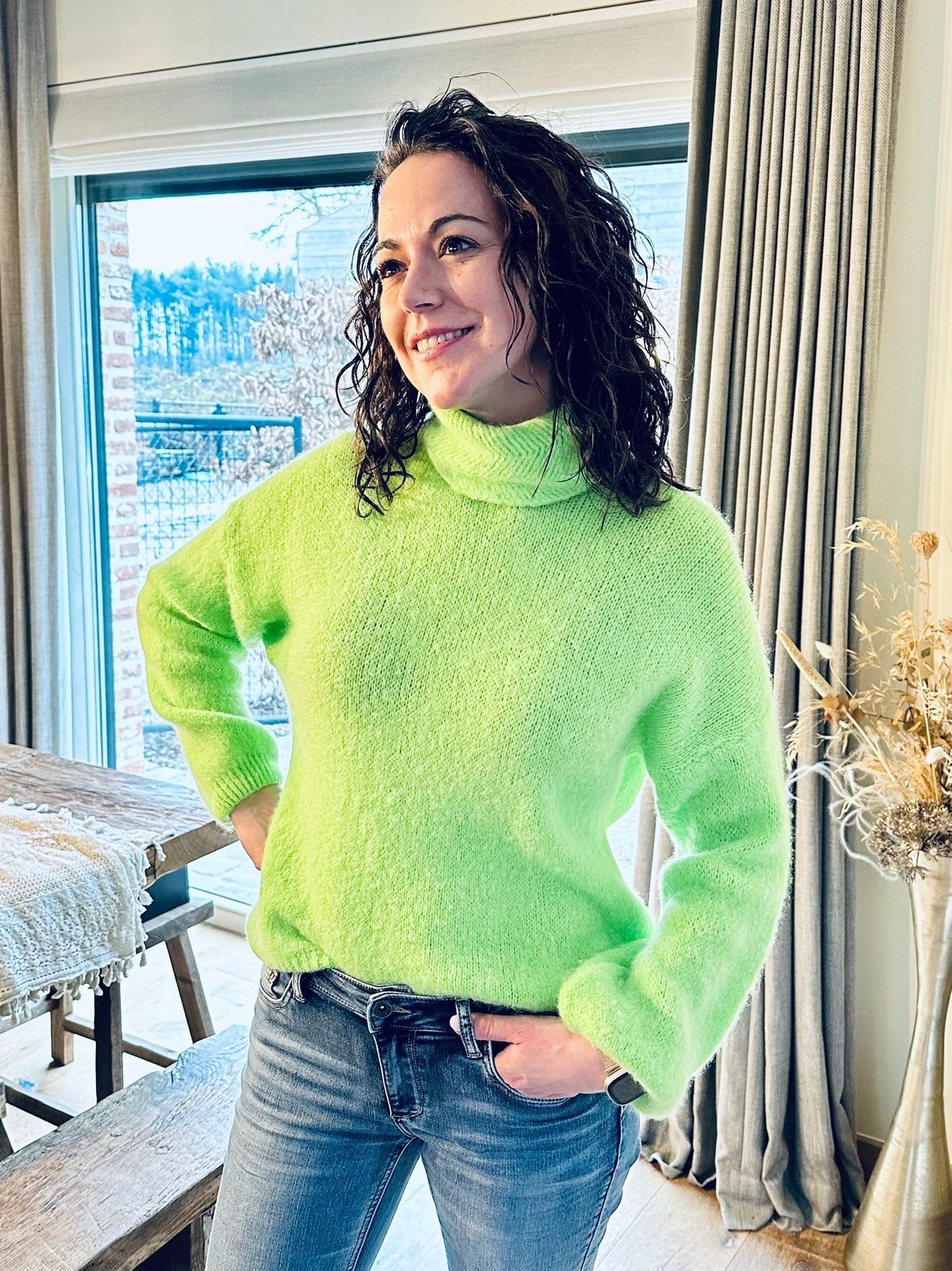 Coll trui fluo groen