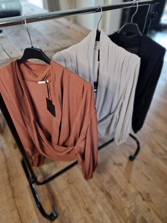 Tania blouse Greige