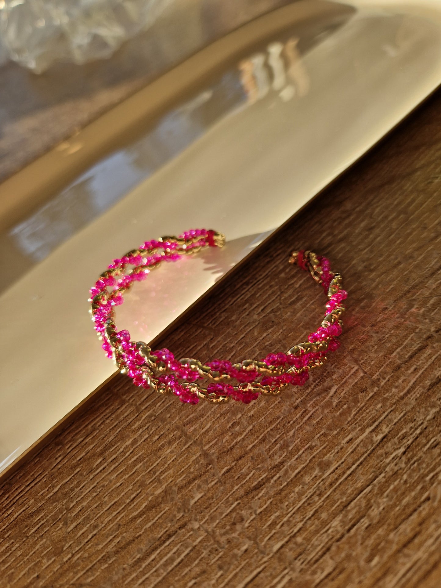Armband half open met kralen