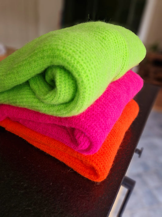 Fluo truien knit/licht geweven lange mouwen
