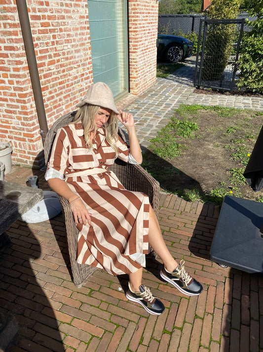 Catho hemdjurk beigebruin