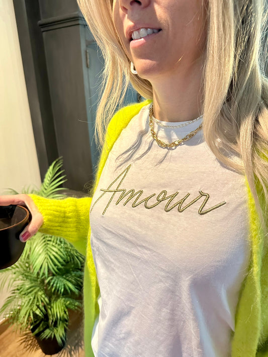 T-shirt - Wit Goud - Amour