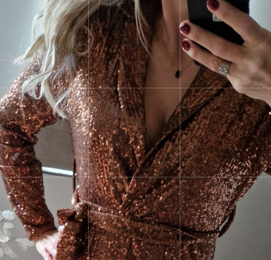 Party jumpsuit glitter
